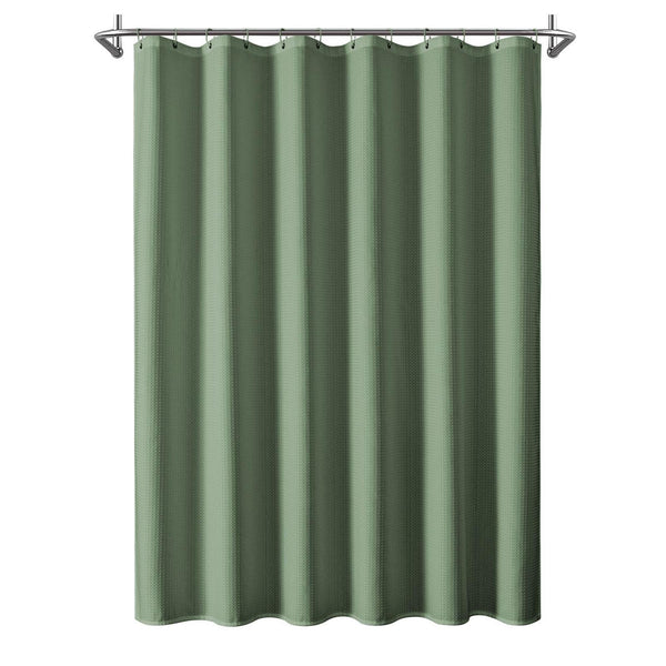 Loft97 BL7XX Waffle Weave Shower Curtain for Bathroom, 120 GSM Weighted Polyester Bath Curtain (71" W _ 71" H)