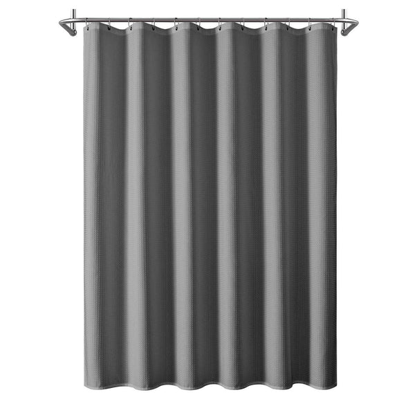 Loft97 BL7XX Waffle Weave Shower Curtain for Bathroom, 120 GSM Weighted Polyester Bath Curtain (71" W _ 71" H)