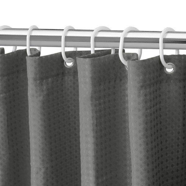 Loft97 BL7XX Waffle Weave Shower Curtain for Bathroom, 120 GSM Weighted Polyester Bath Curtain (71" W _ 71" H)