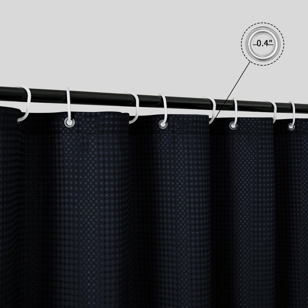Loft97 BL7XX Waffle Weave Shower Curtain for Bathroom, 120 GSM Weighted Polyester Bath Curtain (71" W _ 71" H)