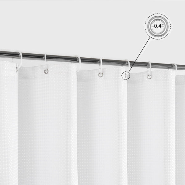 Loft97 BL7XX Waffle Weave Shower Curtain for Bathroom, 120 GSM Weighted Polyester Bath Curtain (71" W _ 71" H)