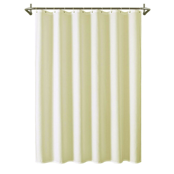 Loft97 BL8XX Waffle Weave Shower Curtain for Bathroom, 120 GSM Weighted Polyester Bath Curtain  (71" W _ 79" H)
