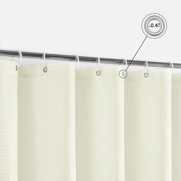 Loft97 BL8XX Waffle Weave Shower Curtain for Bathroom, 120 GSM Weighted Polyester Bath Curtain  (71" W _ 79" H)