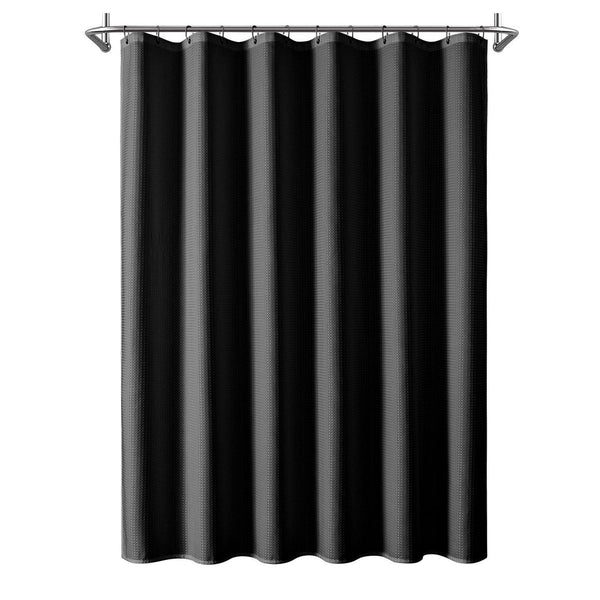 Loft97 BL8XX Waffle Weave Shower Curtain for Bathroom, 120 GSM Weighted Polyester Bath Curtain  (71" W _ 79" H)