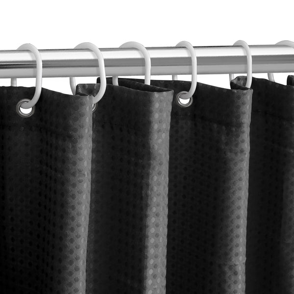 Loft97 BL8XX Waffle Weave Shower Curtain for Bathroom, 120 GSM Weighted Polyester Bath Curtain  (71" W _ 79" H)
