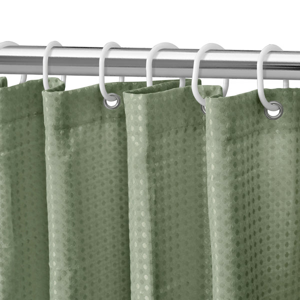 Loft97 BL8XX Waffle Weave Shower Curtain for Bathroom, 120 GSM Weighted Polyester Bath Curtain  (71" W _ 79" H)
