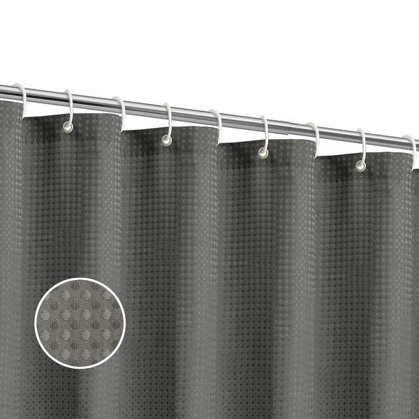 Loft97 BL8XX Waffle Weave Shower Curtain for Bathroom, 120 GSM Weighted Polyester Bath Curtain  (71" W _ 79" H)