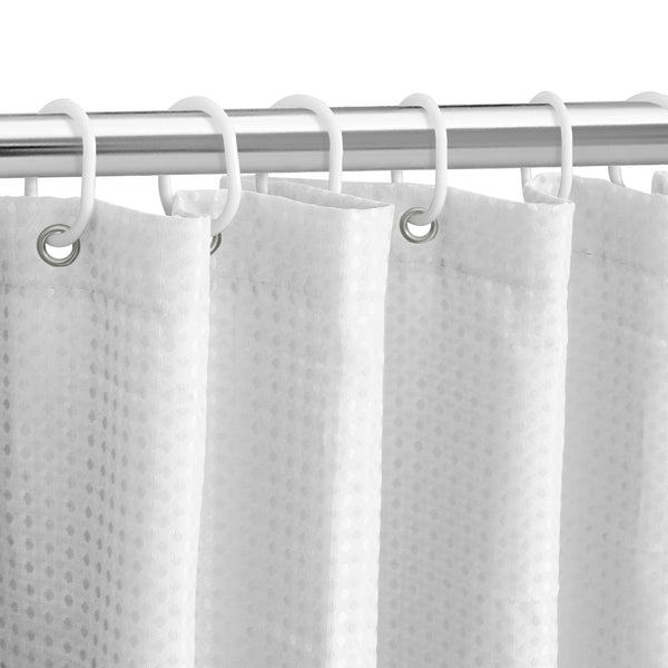 Loft97 BL8XX Waffle Weave Shower Curtain for Bathroom, 120 GSM Weighted Polyester Bath Curtain  (71" W _ 79" H)