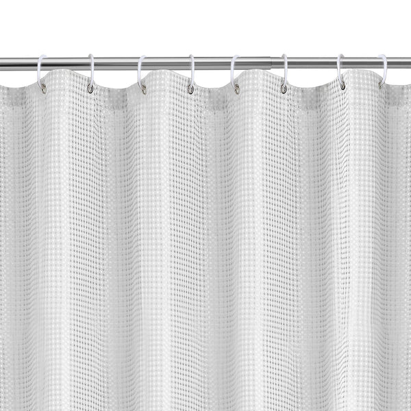 Loft97 BL8XX Waffle Weave Shower Curtain for Bathroom, 120 GSM Weighted Polyester Bath Curtain  (71" W _ 79" H)