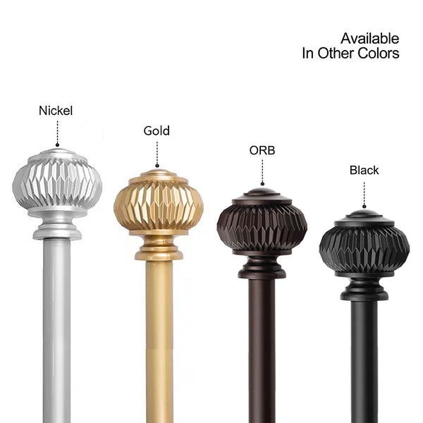 Loft97 D11XX Wall Mounted 3/4 Inch Curtain Rod - Curtain Rods For Windows, Adjustable Drapery Rods, Curtain Rods, Bedroom & Living Room Decorative Curtain Rods, Tapestry Poles