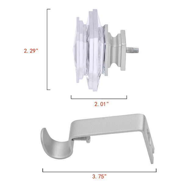 LOFT97 D132/4/8XX Wall Mounted 3/4 Inch Curtain Rod - Curtain Rods Adjustable Drapery Rods, Bedroom & Living Room Decorative Curtain Rods, Tapestry Poles