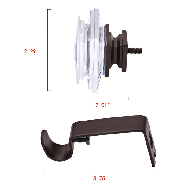 LOFT97 D132/4/8XX Wall Mounted 3/4 Inch Curtain Rod - Curtain Rods Adjustable Drapery Rods, Bedroom & Living Room Decorative Curtain Rods, Tapestry Poles