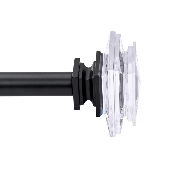 LOFT97 D132/4/8XX Wall Mounted 3/4 Inch Curtain Rod - Curtain Rods Adjustable Drapery Rods, Bedroom & Living Room Decorative Curtain Rods, Tapestry Poles