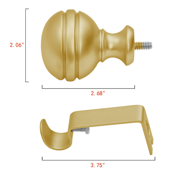 LOFT97 D142/4/8XX Wall Mounted 5/8 Inch Curtain Rod - Curtain Rods Adjustable Drapery Rods, Bedroom & Living Room Decorative Curtain Rods, Tapestry Poles