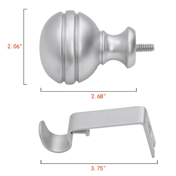 LOFT97 D142/4/8XX Wall Mounted 5/8 Inch Curtain Rod - Curtain Rods Adjustable Drapery Rods, Bedroom & Living Room Decorative Curtain Rods, Tapestry Poles