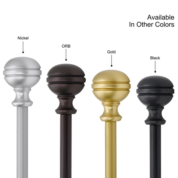 LOFT97 D142/4/8XX Wall Mounted 5/8 Inch Curtain Rod - Curtain Rods Adjustable Drapery Rods, Bedroom & Living Room Decorative Curtain Rods, Tapestry Poles