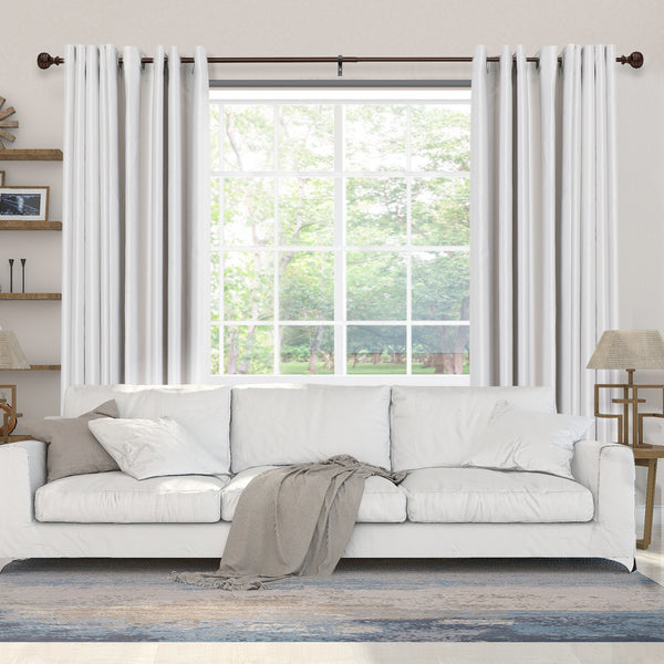 LOFT97 D142/4/8XX Wall Mounted 5/8 Inch Curtain Rod - Curtain Rods Adjustable Drapery Rods, Bedroom & Living Room Decorative Curtain Rods, Tapestry Poles