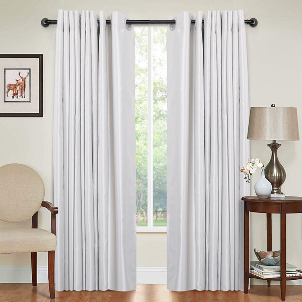 Loft97 D192/4/8XX Wall Mounted 1 inch Industrial Curtain Rods for Windows, Blackout Curtain Rod, Wrap Around Heavy Duty Curtain Rods, Indoor and Outdoor, Rustic Style, Matte Black