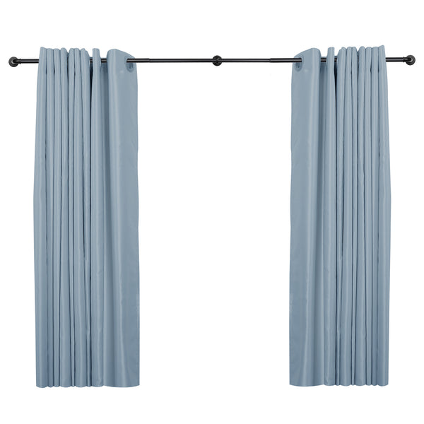 Loft97 D192/4/8XX Wall Mounted 1 inch Industrial Curtain Rods for Windows, Blackout Curtain Rod, Wrap Around Heavy Duty Curtain Rods, Indoor and Outdoor, Rustic Style, Matte Black