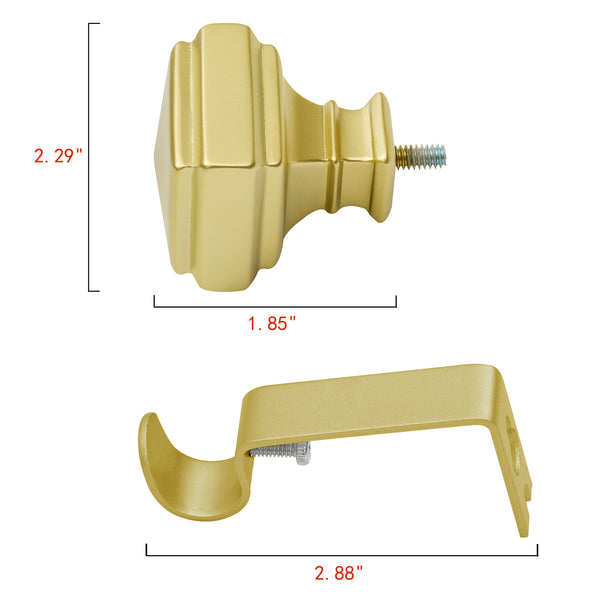 Loft97 D28XX Wall Mounted 5/8 Inch Curtain Rod - Curtain Rods For Windows, Adjustable Drapery Rods, Curtain Rods, Bedroom & Living Room Decorative Curtain Rods, Tapestry Poles