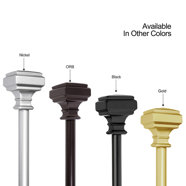Loft97 D28XX Wall Mounted 5/8 Inch Curtain Rod - Curtain Rods For Windows, Adjustable Drapery Rods, Curtain Rods, Bedroom & Living Room Decorative Curtain Rods, Tapestry Poles
