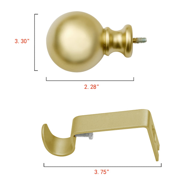 Loft97 D32XX Wall Mounted 3/4 Inch Curtain Rod - Curtain Rods For Windows, Adjustable Drapery Rods, Curtain Rods, Bedroom & Living Room Decorative Curtain Rods, Tapestry Poles