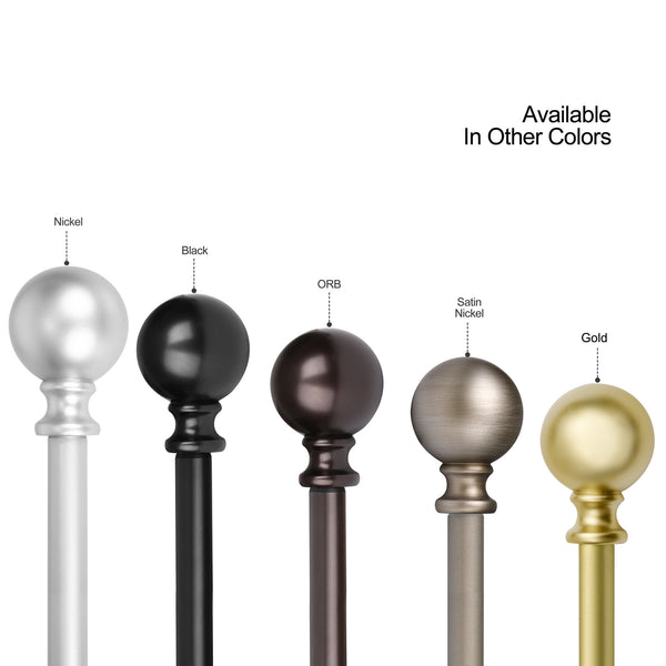 Loft97 D32XX Wall Mounted 3/4 Inch Curtain Rod - Curtain Rods For Windows, Adjustable Drapery Rods, Curtain Rods, Bedroom & Living Room Decorative Curtain Rods, Tapestry Poles