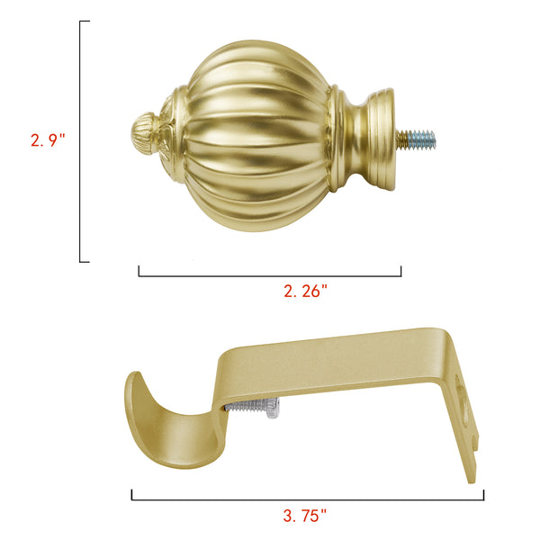 Loft97 D42XX Wall Mounted 3/4 Inch Curtain Rod - Curtain Rods For Windows, Adjustable Drapery Rods, Curtain Rods, Bedroom & Living Room Decorative Curtain Rods, Tapestry Poles