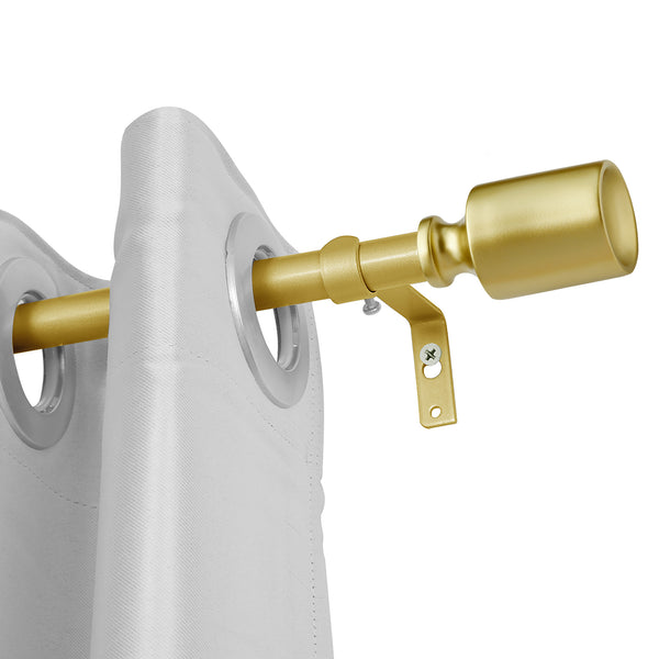 Loft97 D78Z/D78GD Wall Mounted 3/4 Inch Curtain Rod - Curtain Rods For Windows 86 to 120 Inch, Adjustable Drapery Rods, Curtain Rods, Bedroom & Living Room Decorative Curtain Rods, Tapestry Poles, Black & Gold