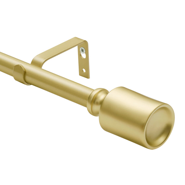 Loft97 D78Z/D78GD Wall Mounted 3/4 Inch Curtain Rod - Curtain Rods For Windows 86 to 120 Inch, Adjustable Drapery Rods, Curtain Rods, Bedroom & Living Room Decorative Curtain Rods, Tapestry Poles, Black & Gold