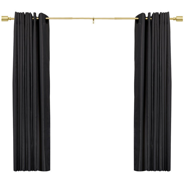 Loft97 D78Z/D78GD Wall Mounted 3/4 Inch Curtain Rod - Curtain Rods For Windows 86 to 120 Inch, Adjustable Drapery Rods, Curtain Rods, Bedroom & Living Room Decorative Curtain Rods, Tapestry Poles, Black & Gold