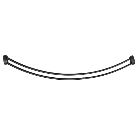 Loft97 Double curved Aluminum shower rod, adjustable from 45" to 72"