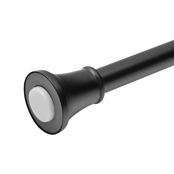 Loft97 F72BK/BN/GD Adjustable 72-Inch Shower Curtain Tension Rod - Rust-Proof Aluminum with Rubber End Cap, No Drill Installation - Extendable, Ideal for Bathroom, Retractable, Wall-to-Wall - Easy to Hang