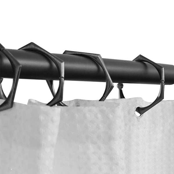Loft97 F72BK/BN/GD Adjustable 72-Inch Shower Curtain Tension Rod - Rust-Proof Aluminum with Rubber End Cap, No Drill Installation - Extendable, Ideal for Bathroom, Retractable, Wall-to-Wall - Easy to Hang