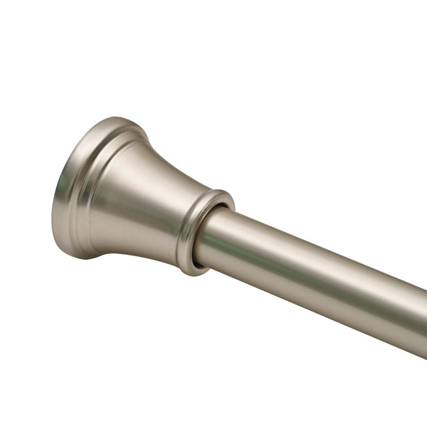 Loft97 F72BK/BN/GD Adjustable 72-Inch Shower Curtain Tension Rod - Rust-Proof Aluminum with Rubber End Cap, No Drill Installation - Extendable, Ideal for Bathroom, Retractable, Wall-to-Wall - Easy to Hang