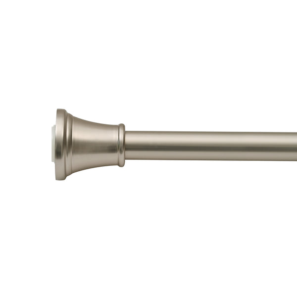 Loft97 F72BK/BN/GD Adjustable 72-Inch Shower Curtain Tension Rod - Rust-Proof Aluminum with Rubber End Cap, No Drill Installation - Extendable, Ideal for Bathroom, Retractable, Wall-to-Wall - Easy to Hang