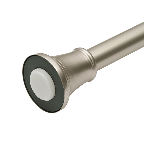 Loft97 F72BK/BN/GD Adjustable 72-Inch Shower Curtain Tension Rod - Rust-Proof Aluminum with Rubber End Cap, No Drill Installation - Extendable, Ideal for Bathroom, Retractable, Wall-to-Wall - Easy to Hang