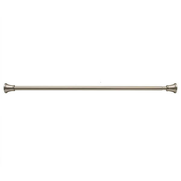 Loft97 F72BK/BN/GD Adjustable 72-Inch Shower Curtain Tension Rod - Rust-Proof Aluminum with Rubber End Cap, No Drill Installation - Extendable, Ideal for Bathroom, Retractable, Wall-to-Wall - Easy to Hang