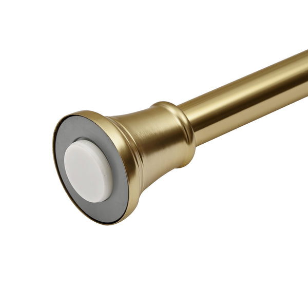 Loft97 F72BK/BN/GD Adjustable 72-Inch Shower Curtain Tension Rod - Rust-Proof Aluminum with Rubber End Cap, No Drill Installation - Extendable, Ideal for Bathroom, Retractable, Wall-to-Wall - Easy to Hang