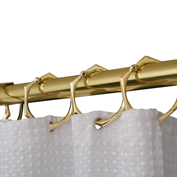 Loft97 F72BK/BN/GD Adjustable 72-Inch Shower Curtain Tension Rod - Rust-Proof Aluminum with Rubber End Cap, No Drill Installation - Extendable, Ideal for Bathroom, Retractable, Wall-to-Wall - Easy to Hang