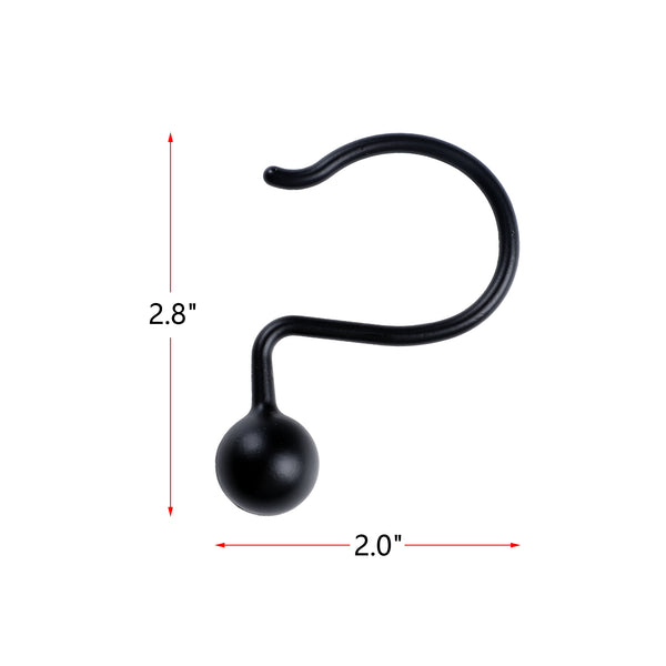 Loft97 FH72XX Adjustable 72-Inch Shower Curtain Tension Rod - Rust-Proof Aluminum with Rubber End Cap, No Drill Installation - Extendable, Ideal for Bathroom, Retractable, Wall-to-Wall - Easy to Hang, Included PEVA Shower liner and shower hooks