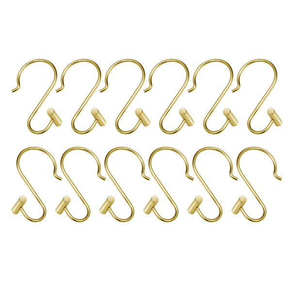 Loft97 HK25XX Shower Rings Hooks, Shower Curtain Rings Hooks for Bathroom, Rust Resistant Shower Curtain Hooks Rings, Set of 12, Chrome/Oil Rubbed Bronze/Brushed Nickel/Matte Black/Gold