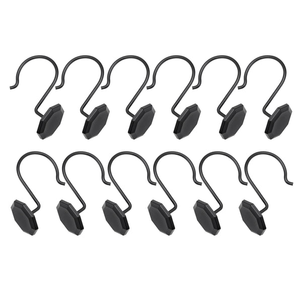 Loft97 HK27XX Shower Rings, Shower Curtain Rings for Bathroom,  Rustproof Zinc Shower Curtain Hooks Rings, Set of 12, Chrome/Oil Rubbed Bronze/Brushed Nickel/Matte Black/Gold