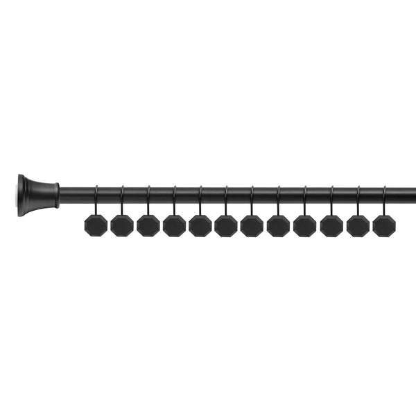Loft97 HK27XX Shower Rings, Shower Curtain Rings for Bathroom,  Rustproof Zinc Shower Curtain Hooks Rings, Set of 12, Chrome/Oil Rubbed Bronze/Brushed Nickel/Matte Black/Gold