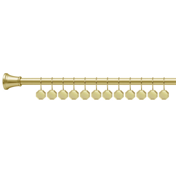 Loft97 HK27XX Shower Rings, Shower Curtain Rings for Bathroom,  Rustproof Zinc Shower Curtain Hooks Rings, Set of 12, Chrome/Oil Rubbed Bronze/Brushed Nickel/Matte Black/Gold