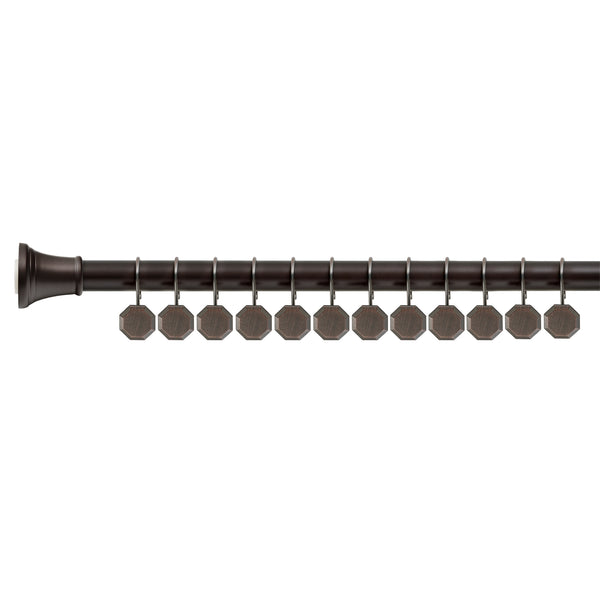 Loft97 HK27XX Shower Rings, Shower Curtain Rings for Bathroom,  Rustproof Zinc Shower Curtain Hooks Rings, Set of 12, Chrome/Oil Rubbed Bronze/Brushed Nickel/Matte Black/Gold