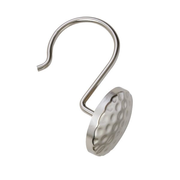 Loft97 HK28XX Shower Rings Hooks, Shower Curtain Rings Hooks for Bathroom, Rust Resistant Shower Curtain Hooks Rings, Set of 12, Chrome/Oil Rubbed Bronze/Brushed Nickel/Matte Black/Gold