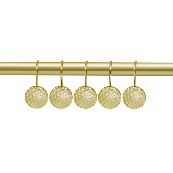 Loft97 HK28XX Shower Rings Hooks, Shower Curtain Rings Hooks for Bathroom, Rust Resistant Shower Curtain Hooks Rings, Set of 12, Chrome/Oil Rubbed Bronze/Brushed Nickel/Matte Black/Gold