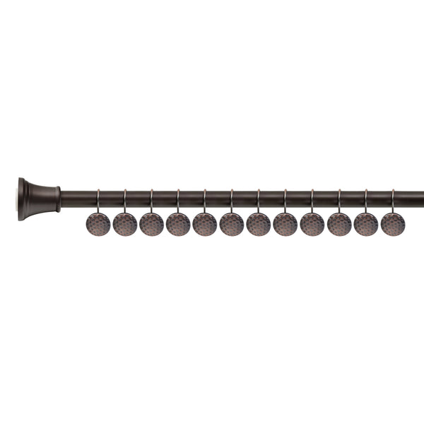 Loft97 HK28XX Shower Rings Hooks, Shower Curtain Rings Hooks for Bathroom, Rust Resistant Shower Curtain Hooks Rings, Set of 12, Chrome/Oil Rubbed Bronze/Brushed Nickel/Matte Black/Gold
