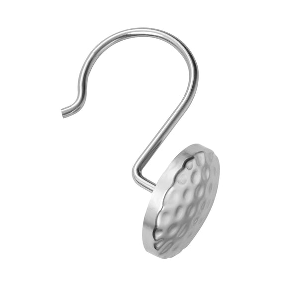 Loft97 HK28XX Shower Rings Hooks, Shower Curtain Rings Hooks for Bathroom, Rust Resistant Shower Curtain Hooks Rings, Set of 12, Chrome/Oil Rubbed Bronze/Brushed Nickel/Matte Black/Gold